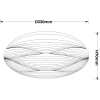 Sufitowa lampa do jadalni Moluna LP-9623/1C-33 WH LED 18W 4000K biały