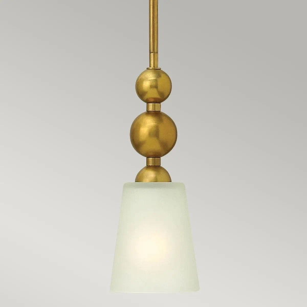 LAMPA wisząca HK-ZELDA-P-A-VS Elstead HINKLEY zwis szklana OPRAWA retro ZWIS podłużny mosiądz biały