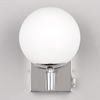 Ścienna lampa KULA 284270106 Trio IP44 bańka do łazienki srebrna biała