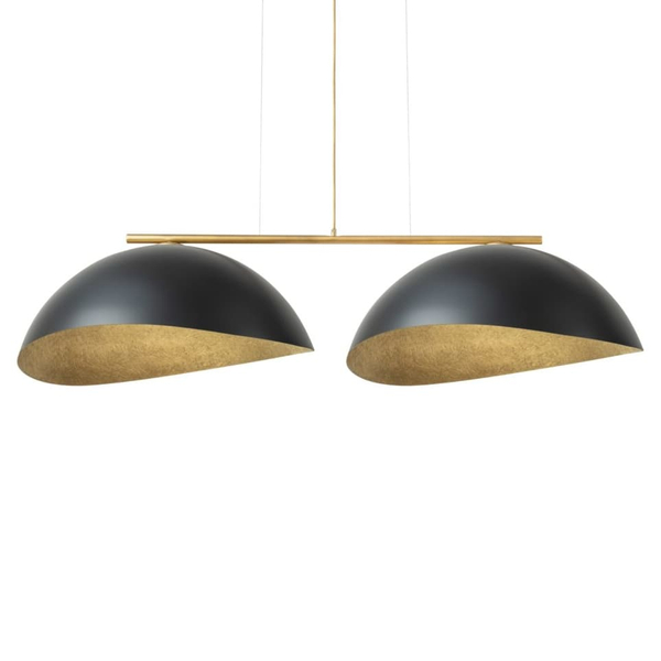 Lampa do jadalni wisząca nad stół Solar 40572 Sigma czarna złota