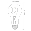 Klasyczna żarówka LED 49042/04/62 Lucide E27 4W 2200K 230lm bursztynowa