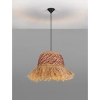 Rustykalna lampa wisząca FANLIZA LE45358 drewniana brązowa