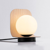 Lampka na biurko HERAS LE44296 bubble ball drewniana czarna