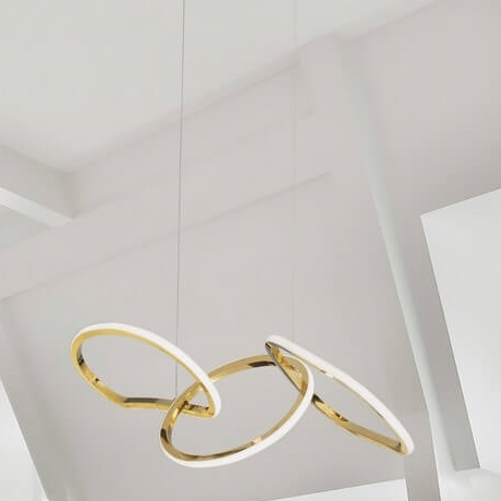Wisząca lampa Celaya LE42759 Luces Exclusivas pierścienie LED 40W 3000K złote