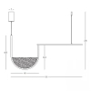 Salonowa wisząca lampa 23170 LED 35W 3000-4000k półpierścień czarny