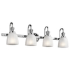 Szklana lampa ścienna Cora KL-CORA4-BATH Kichler do łazienki IP44 chrom biała
