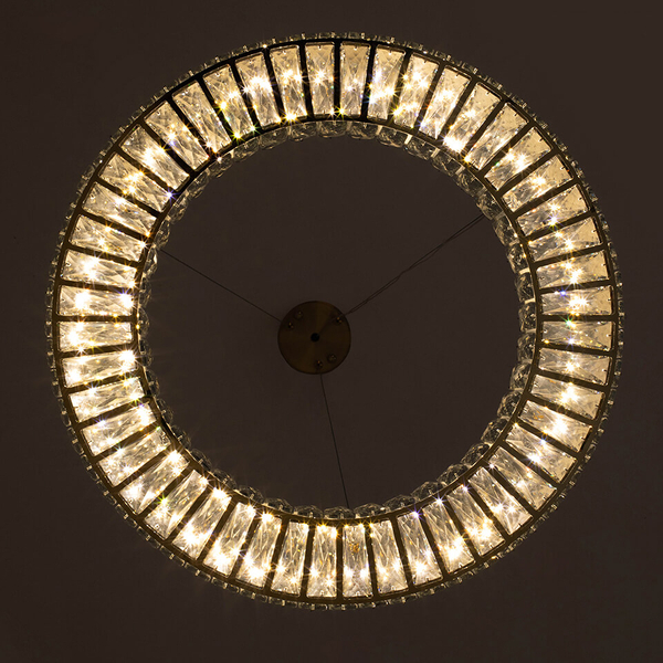 Kryształowa lampa wisząca Allisia MSE010100352 Moosee LED 43W 3000K złota
