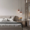 Owalna ledowa zwisająca lampa 23216 LED 12W 3000K szklana miedziana czarna