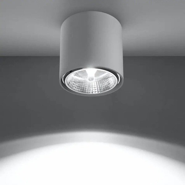 Spot LAMPA sufitowa SL.0695 metalowa OPRAWA downlight natynkowa tuba biała