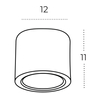 Przysufitowa lampa tuba Conyon AZ6030 Azzardo IP54 LED 25W 3000-6000K biały