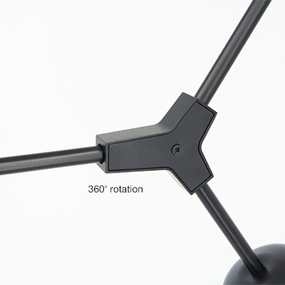 Plafon LAMPA sufitowa 1962/4 BLACK-BL Elem szklana OPRAWA modernistyczna regulowana loft chemistry czarna przydymiona