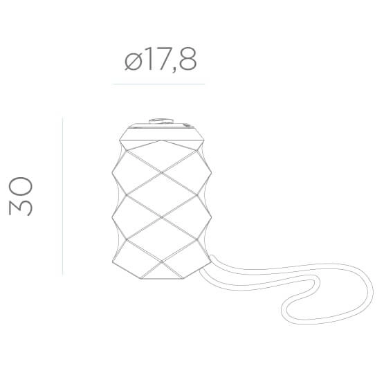 Tarasowa lampa wisząca Bita LUMBITAWLNW LED 2,5W 3000K RGB szara