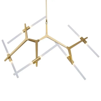 Metalowa lampa wisząca Sticks ST-1001-10 GOLD Step modernistyczna złota