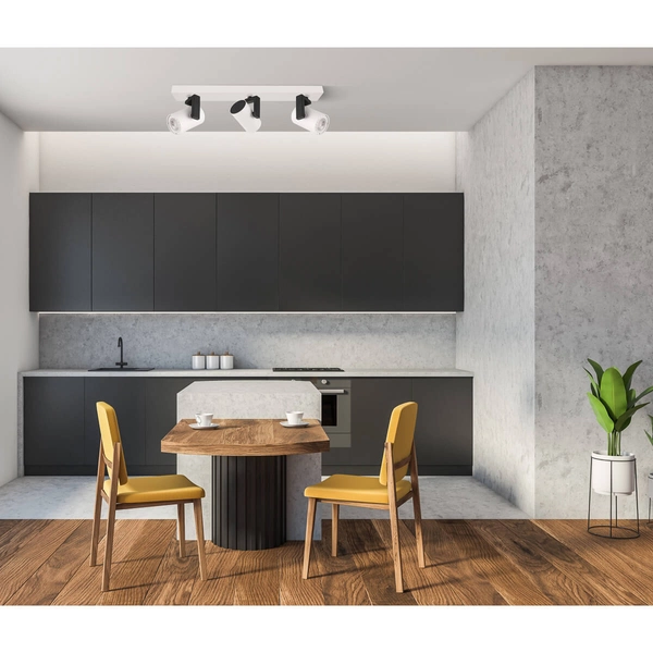 LAMPA sufitowa MOLA SPL-2846-3 WH Italux metalowa OPRAWA regulowane reflektorki plafon białe czarne