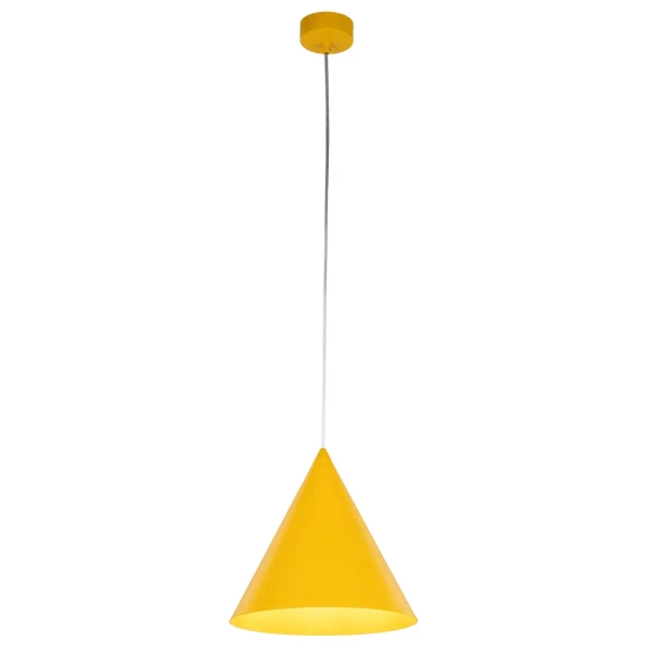 Wisząca lampa salonowa CONO 10066 stożkowa żółty