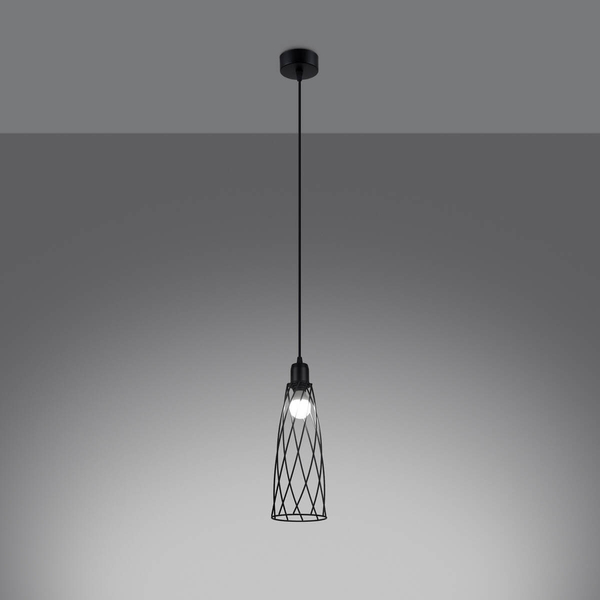 Lampa wisząca do gabinetu Suba SL.1165 druciana siatka czarna