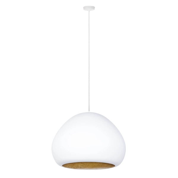 Zwisająca lampa nad stół Lava 41076 Sigma do jadalni biała złota