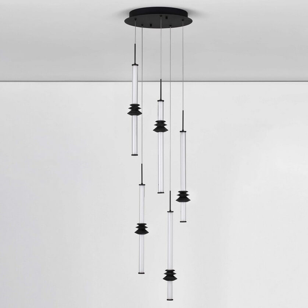 Kaskadowa lampa wisząca URUBICHA LE44691 LED 32W 3000K tuby czarne