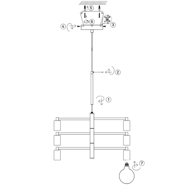 Wisząca lampa loftowa Cielo 108717 Markslojd nad stół czarna