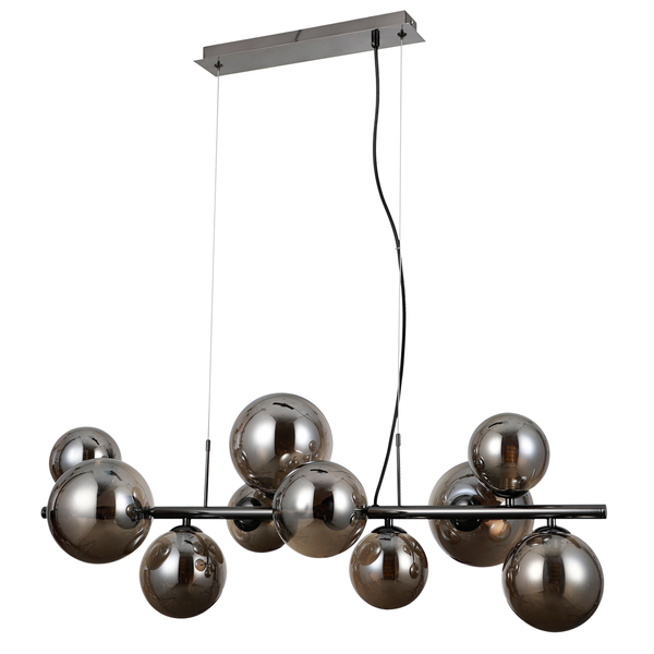 Lampa wisząca kulista Canello PND-406007-10A-BCR czarna