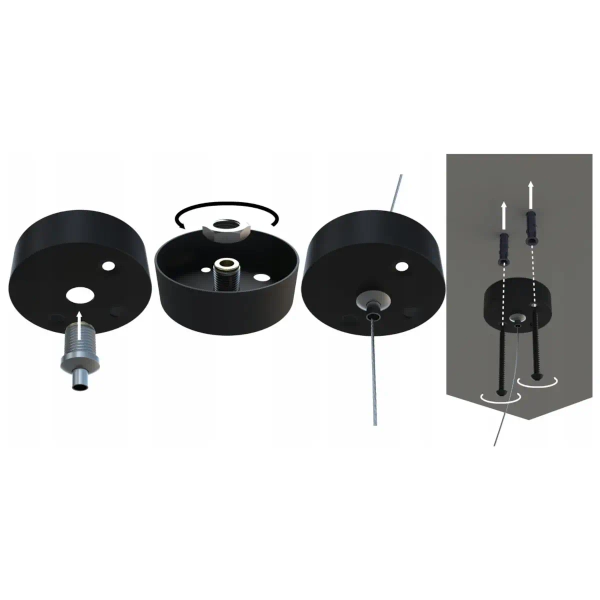 Wisząca lampa podłużna CGOFFLINE120 LED 44W 3000K podłużna czarna