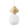 Dziecięca lampa wisząca VILROSA LE44553 szklana biała beżowa