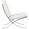 Designerski fotel Barcelon KH1501100290 z białej ekoskóry do sypialni