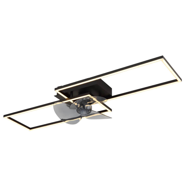 Lampowentylator sufitowy Tatjana 67243-30BF LED 38W CCT ściemnialny czarny