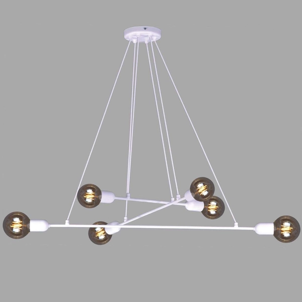 LAMPA wisząca Sitya K-4391 Kaja industrialny OPRAWA metalowe pręty sticks zwis biały