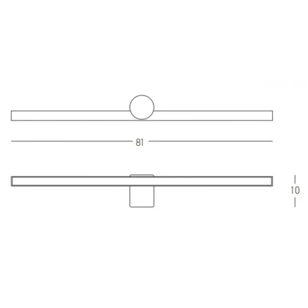 Podłużna ścienna lampa 22125 LED 17W 3000K nad lustro IP54 czarny