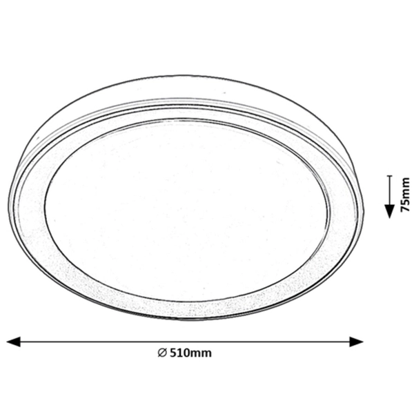 Okrągła lampa sufitowa Everest LED 40W 2700-6500K z pilotem srebrna