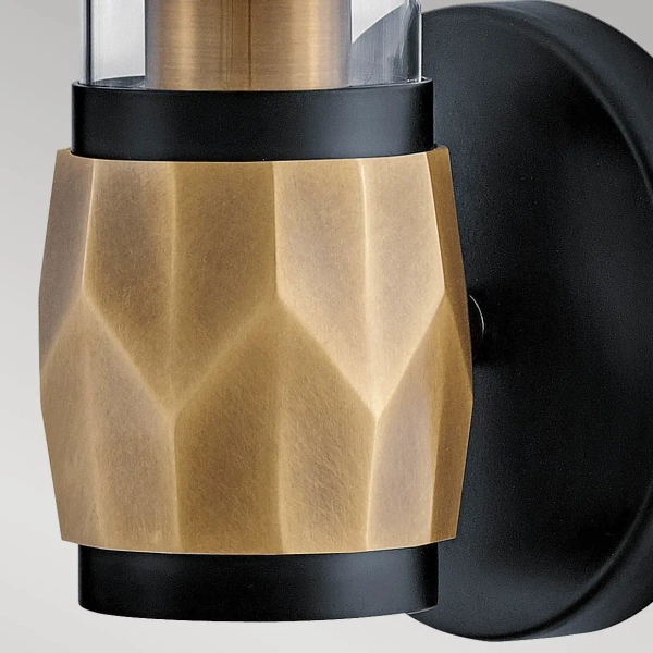 Łazienkowy kinkiet Ellison HK-ELLISON1-BK-HB nad umywalkę IP44 mosiądz