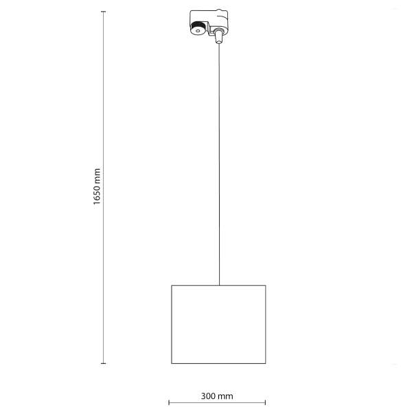 Jednofazowa wisząca lampa szynowa Tracer 10675 tuba biały