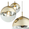 LAMPA wisząca VARUS 15855-3 Globo szklana OPRAWA zwis kaskada kule balls złote przezroczyste