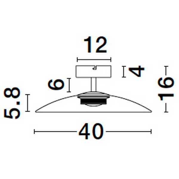 Plafon do kuchni PECA LE44278 LED 12W 3000K kopuła brązowy czarny