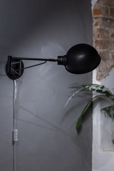 Lampa ścienna Portland 108587 Markslojd metalowa oprawa regulowana czarna
