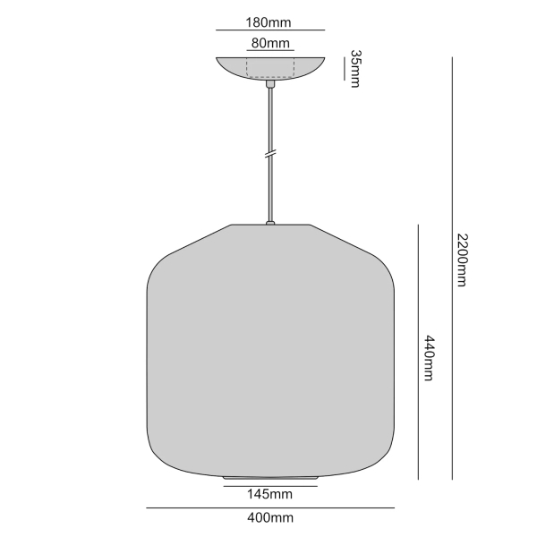 Lampa wisząca szałwiowa FLASK Sage XL 3xE27 dekoracyjna 8500G32_XL