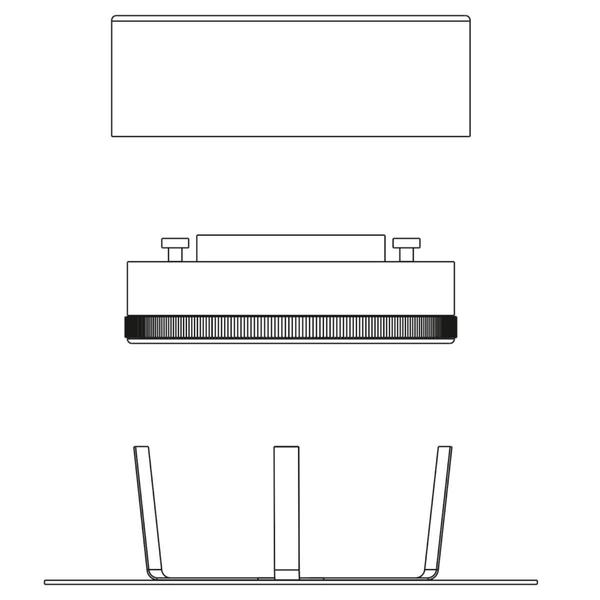 Przesłona sufitowa Etna 1050 BROSline okrągła metalowa czarna