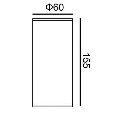 Nasufitowa lampa tuba Rima OPN-3021B-4K Italux LED 10W 4000K IP54 czarna