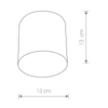LAMPA sufitowa POINT PLEXI 6525 Nowodvorski metalowa OPRAWA downlight tuba biała