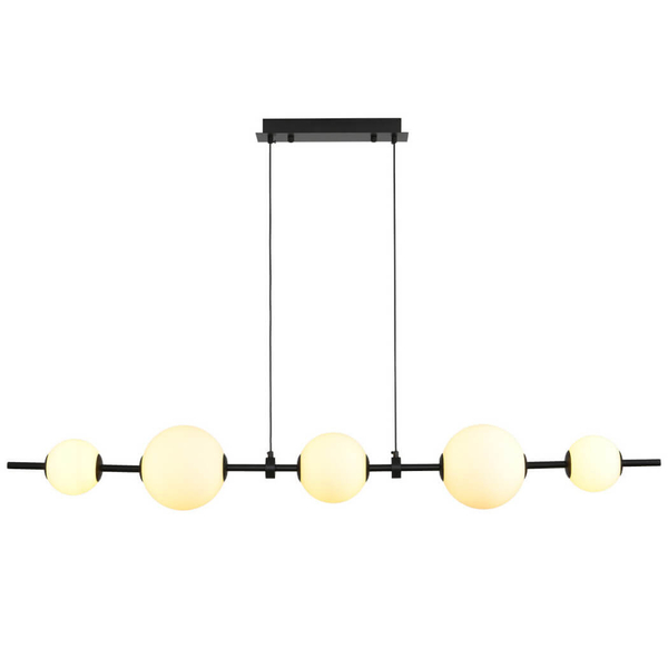 Kulista lampa wisząca MILA ST-CP241222-5L LED 27W 3000K kule białe czarne
