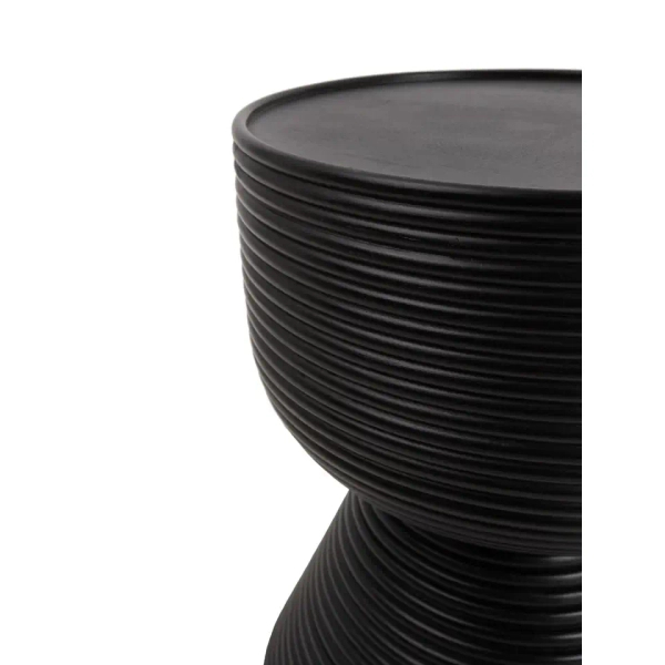 Stolik kawowy LAPIS MM001501100407 czarny drewniany do salonu 36cm