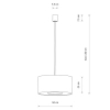 Tkaninowa lampa wisząca CEDRO 11665 z abażurem beżowa