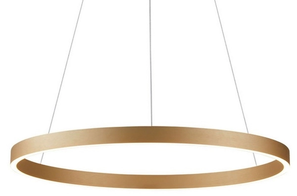 Lampa ring ledowa wisząca Andrea AZ5105 100W złota 