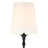Lampka stołowa do salonu Austin T01241BK-WH Cosmolight metal tkanina czarna biała