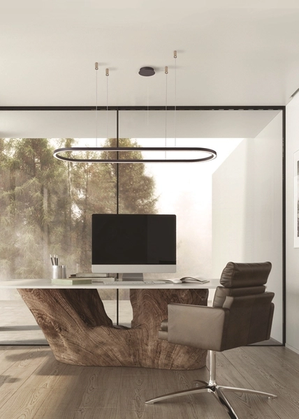 Ledowa lampa wisząca Elena AZ5055 50W 3000K eliptyczna czarna