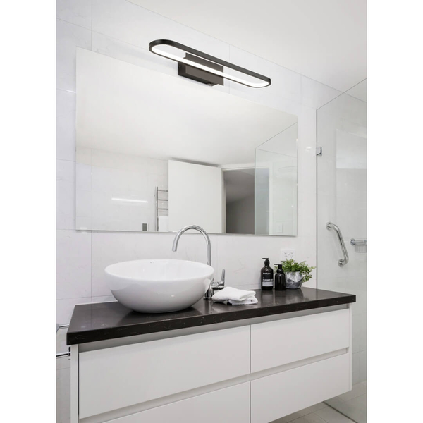Ścienny kinkiet GIANNI 283779132 Trio LED 22W 3000K IP44 nad lustro czarny