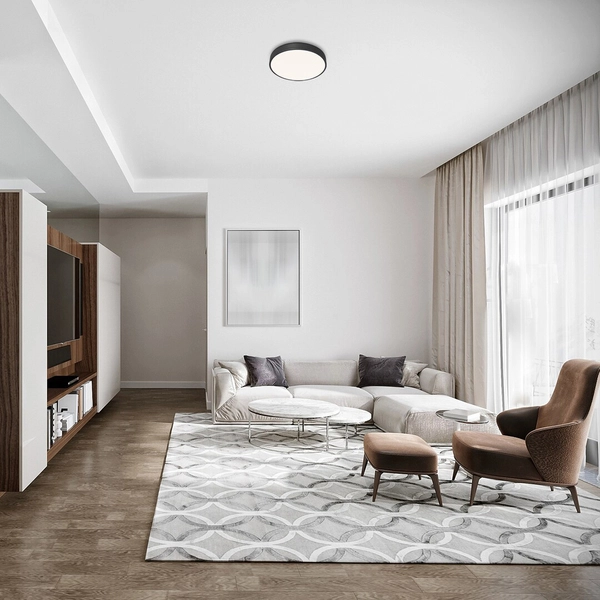 Salonowa LAMPA sufitowa TESIA 3314 Rabalux metalowy plafon LED 36W 3000K do sypialni czarny