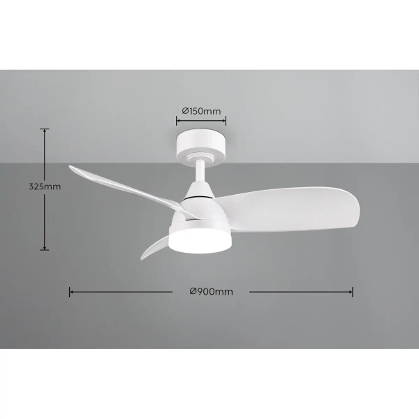 Lampa sufitowa z wentylatorem HELSINKI R62732131 LED 20W 2700-6000K biały