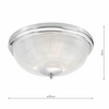 Łazienkowy plafon Arbor ARB5250 Dar Lighting szklany IP44 chrom